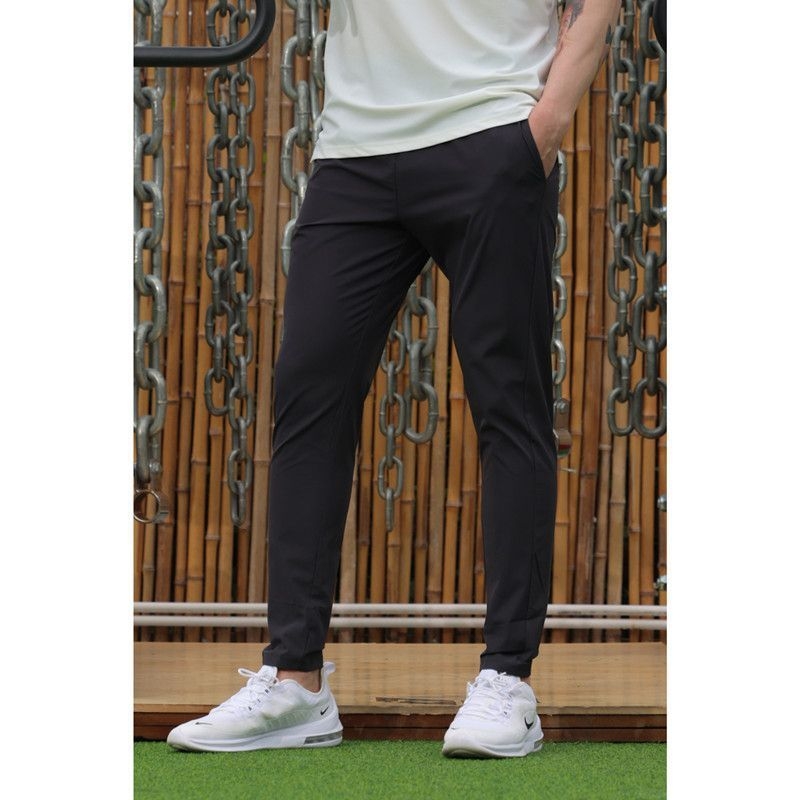 Ανδρικά αθλητικά παντελόνια, γρήγορο στέγνωμα, slim-fit, μεσαία μέση, ύφασμα νάιλον-σπάντεξ (90% νάιλον, 10% σπάντεξ)