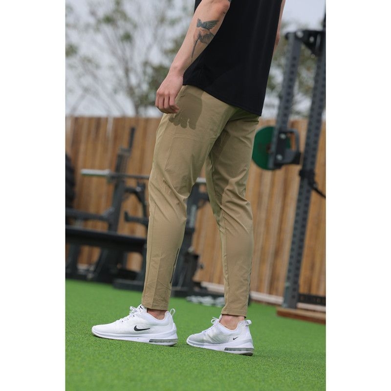 Ανδρικά αθλητικά παντελόνια, γρήγορο στέγνωμα, slim-fit, μεσαία μέση, ύφασμα νάιλον-σπάντεξ (90% νάιλον, 10% σπάντεξ)