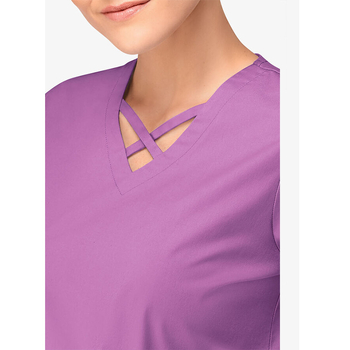 Γυναικείο ιατρικό σετ κοντομάνικων — απομακρύνει τον ιδρώτα, ελαστικό ύφασμα (72% πολυεστέρας, 21% βισκόζη, 7% σπάντεξ), καλοκαίρι 2024, ρούχα εργασίας