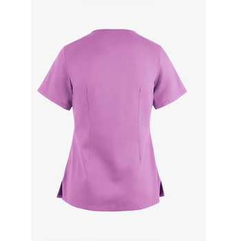 Γυναικείο ιατρικό σετ κοντομάνικων — απομακρύνει τον ιδρώτα, ελαστικό ύφασμα (72% πολυεστέρας, 21% βισκόζη, 7% σπάντεξ), καλοκαίρι 2024, ρούχα εργασίας