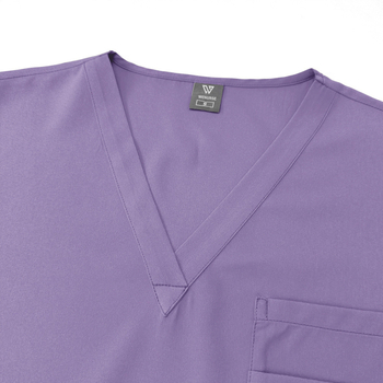 Σετ ιατρικής εργασίας για άνδρες και γυναίκες: τοπ με V-λαιμό και μακριά μανίκια και παντελόνια, ύφασμα απομάκρυνσης υγρασίας και γρήγορου στέγνωματος (πολυεστέρας/ακρυλικό, 90–95% ακρυλικό).