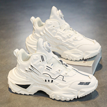 Ανδρικοί loafers, χωρίς κορδόνια, πάνω μέρος από συνθετικό δέρμα, μυτερή μύτη, σχέδιο με μπλοκ- μοτίβο (Κλείσιμο χωρίς κορδόνια; Συνθετικό δέρμα; Μυτερή μύτη; Σχέδιο με μπλοκ μοτίβο; Απορρόφηση κραδασμών)