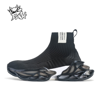 Ανδρικά loafers με διαπνοή υφαντή επάνω με δίχτυ, πλατφόρμα αύξησης ύψους, κλείσιμο με κορδόνια, TPU σόλα, μυτερός δάχτυλος