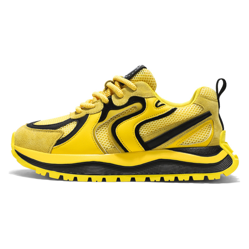 Мъжки спортно-ежедневни обувки, дишаща горна част, лека конструкция, връзки, гумена подметка, заоблен нос