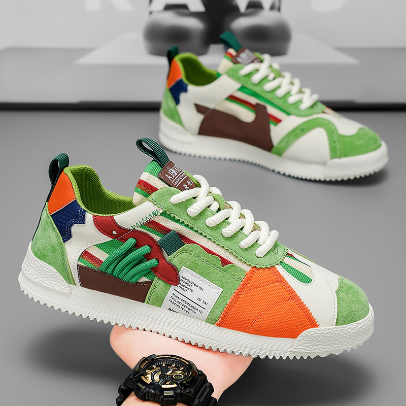 Мъжки спортно-елегантни кецове — леки и дишащи; PU горна част, инжекционно формована каучукова подметка, шнуровка, нисък връх, EVA стелка