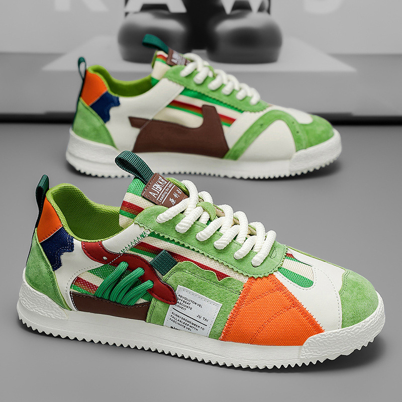 Мъжки спортно-елегантни кецове — леки и дишащи; PU горна част, инжекционно формована каучукова подметка, шнуровка, нисък връх, EVA стелка