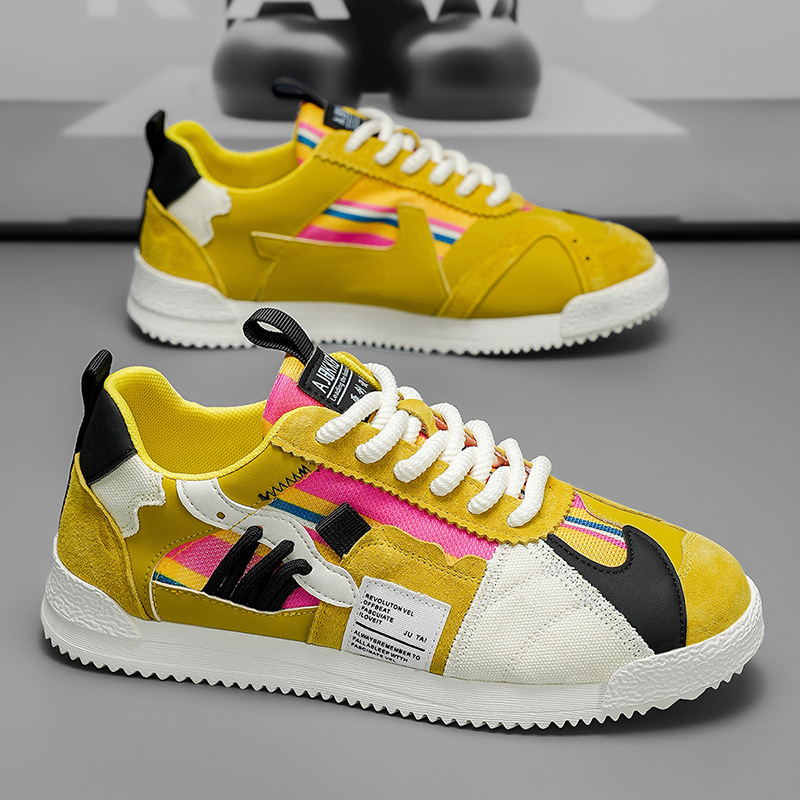 Мъжки спортно-елегантни кецове — леки и дишащи; PU горна част, инжекционно формована каучукова подметка, шнуровка, нисък връх, EVA стелка