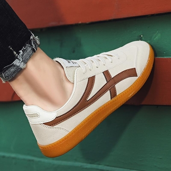 Ανδρικά παπούτσια σε κορεάτικο στυλ – στρογγυλή μύτη, επάνω από συνθετικό δέρμα, σόλα καουτσούκ, κλείσιμο με κορδόνια