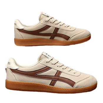 Ανδρικά παπούτσια σε κορεάτικο στυλ – στρογγυλή μύτη, επάνω από συνθετικό δέρμα, σόλα καουτσούκ, κλείσιμο με κορδόνια