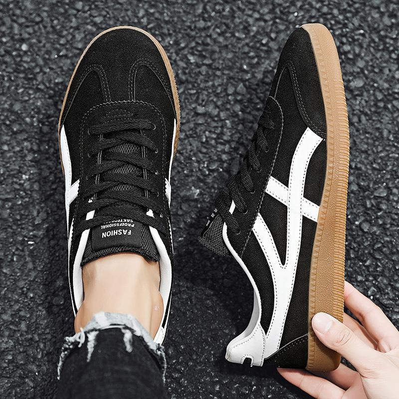 Muške tenisice u korejskom stilu – okrugli vrh, gornji dio od umjetne kože, gumeni potplat, vezivanje šnurkama