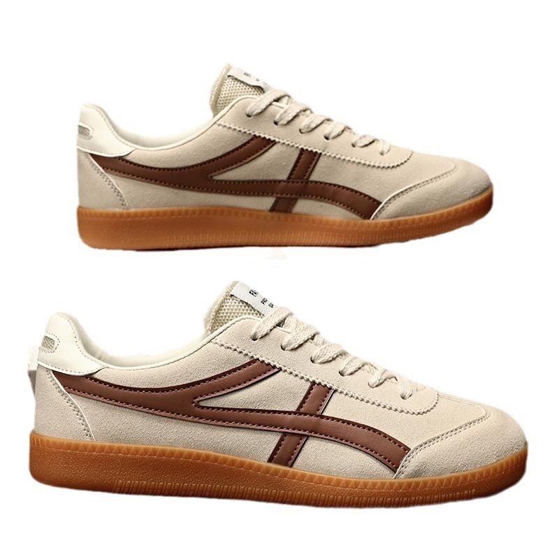 Muške tenisice u korejskom stilu – okrugli vrh, gornji dio od umjetne kože, gumeni potplat, vezivanje šnurkama