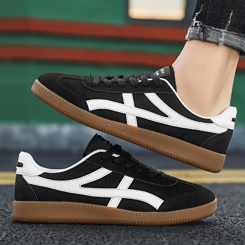 Muške tenisice u korejskom stilu – okrugli vrh, gornji dio od umjetne kože, gumeni potplat, vezivanje šnurkama