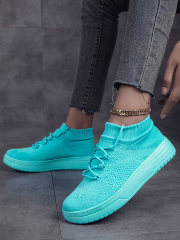 Unisex Αναπνεύσιμα Casual Παπούτσια με Πλεκτό Άνω Μέρος, Μπροστινό Δέσιμο, EVA Σόλα, Άνεση για Όλες τις Εποχές