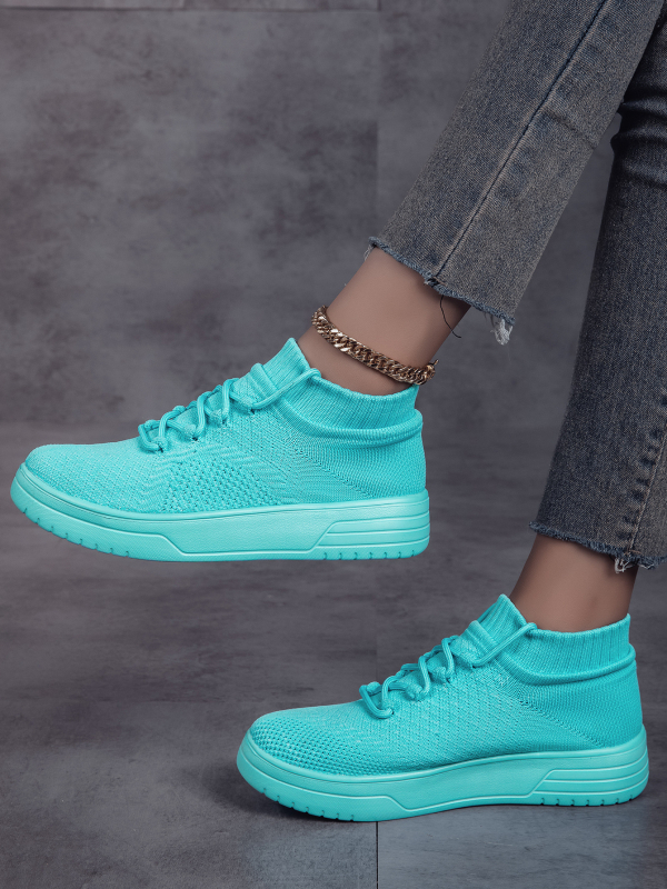 Unisex Αναπνεύσιμα Casual Παπούτσια με Πλεκτό Άνω Μέρος, Μπροστινό Δέσιμο, EVA Σόλα, Άνεση για Όλες τις Εποχές