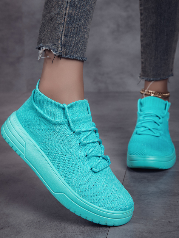 Unisex Αναπνεύσιμα Casual Παπούτσια με Πλεκτό Άνω Μέρος, Μπροστινό Δέσιμο, EVA Σόλα, Άνεση για Όλες τις Εποχές