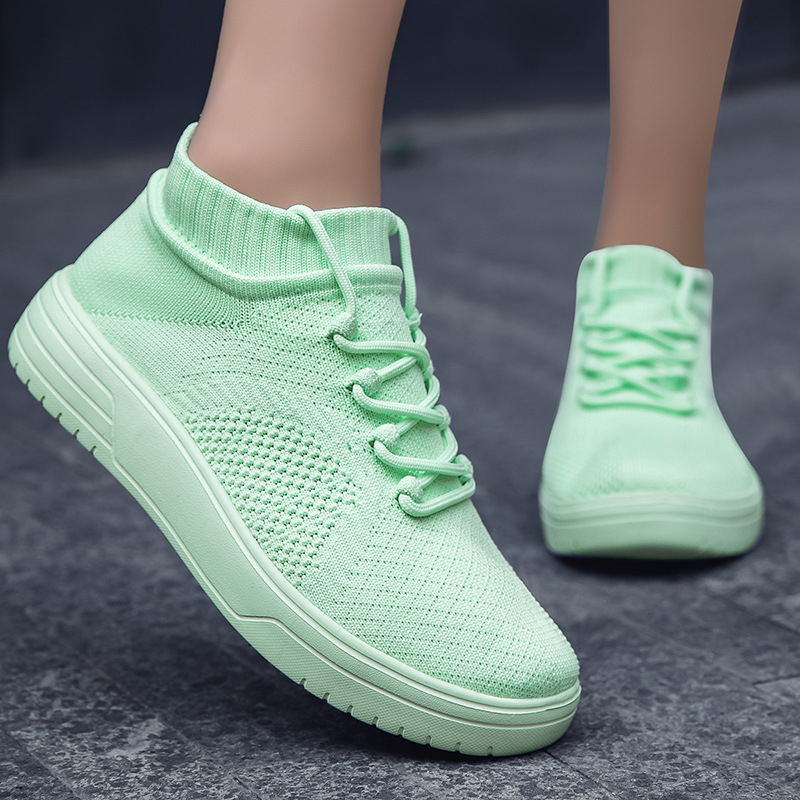 Unisex Αναπνεύσιμα Casual Παπούτσια με Πλεκτό Άνω Μέρος, Μπροστινό Δέσιμο, EVA Σόλα, Άνεση για Όλες τις Εποχές