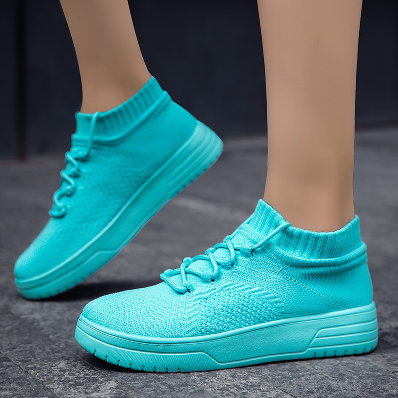 Unisex Αναπνεύσιμα Casual Παπούτσια με Πλεκτό Άνω Μέρος, Μπροστινό Δέσιμο, EVA Σόλα, Άνεση για Όλες τις Εποχές