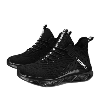 Ανδρικά αθλητικά παπούτσια Blade, αναπνεύσιμο επάνω μέρος από ύφασμα, ψηλό σχεδιασμό, καουτσούκ μεσαία σόλα και εξωτερική σόλα για το τρέξιμο