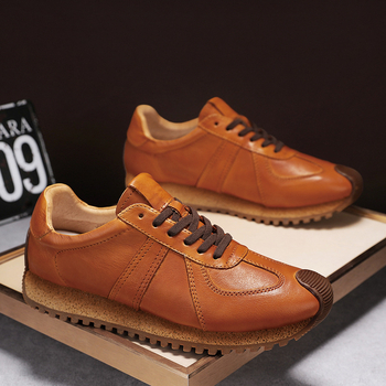 Pantofi sport casual pentru bărbați, talpă groasă, piele sintetică deasupra, talpă din cauciuc, închidere cu șireturi, profil redus