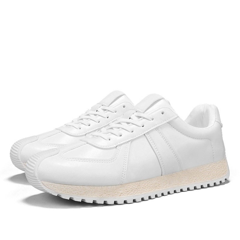 Pantofi sport casual pentru bărbați, talpă groasă, piele sintetică deasupra, talpă din cauciuc, închidere cu șireturi, profil redus