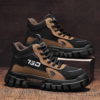 Ανδρικά μποτάκια Martin, ψηλά, σφηνοειδές τακούνι 3–5 εκ, σόλα από καουτσούκ, μείγμα υλικών, Άνοιξη 2025