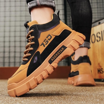 Ανδρικά μποτάκια Martin, ψηλά, σφηνοειδές τακούνι 3–5 εκ, σόλα από καουτσούκ, μείγμα υλικών, Άνοιξη 2025