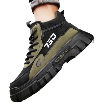 Ανδρικά μποτάκια Martin, ψηλά, σφηνοειδές τακούνι 3–5 εκ, σόλα από καουτσούκ, μείγμα υλικών, Άνοιξη 2025