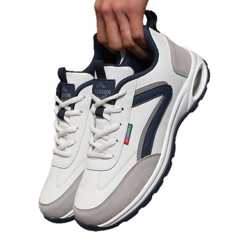 Ανδρικά casual αθλητικά παπούτσια, επάνω μέρος συνθετικό δέρμα/ σουέτ, παχιά αερομεταφερόμενη αντιολισθητική σόλα, EVA πάτος, καλοκαίρι, χαλαρό στυλ
