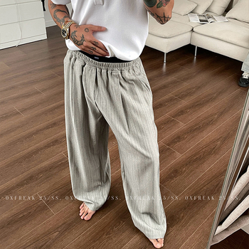 Αντρικά καθημερινά παντελόνια, ίσια γραμμή, μεσαία μέση, μικροελαστικό ύφασμα (75% πολυεστέρας, 20% βαμβάκι, 5% σπάντεξ)