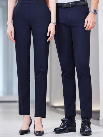 Ανδρικά παντελόνια ίσιας γραμμής, ύφασμα βισκόζη με ελαστικότητα, καλοκαίρι επαγγελματικό ντύσιμο για εργασία, με πολλαπλές τσέπες