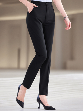 Ανδρικά παντελόνια ίσιας γραμμής, ύφασμα βισκόζη με ελαστικότητα, καλοκαίρι επαγγελματικό ντύσιμο για εργασία, με πολλαπλές τσέπες