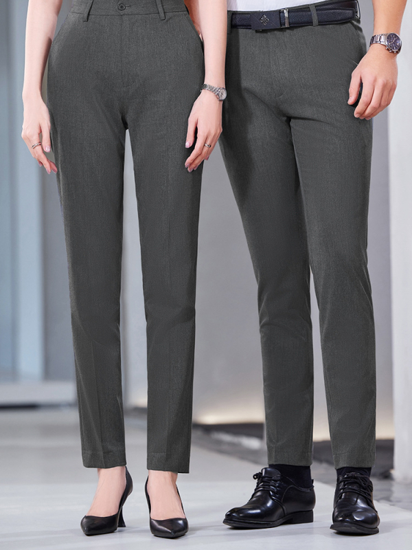 Hlače ravnog kroja s drapiranom linijom, za muškarce i žene, poslovno casual stil, elastične, 9/10 dužine, ljetni dojam