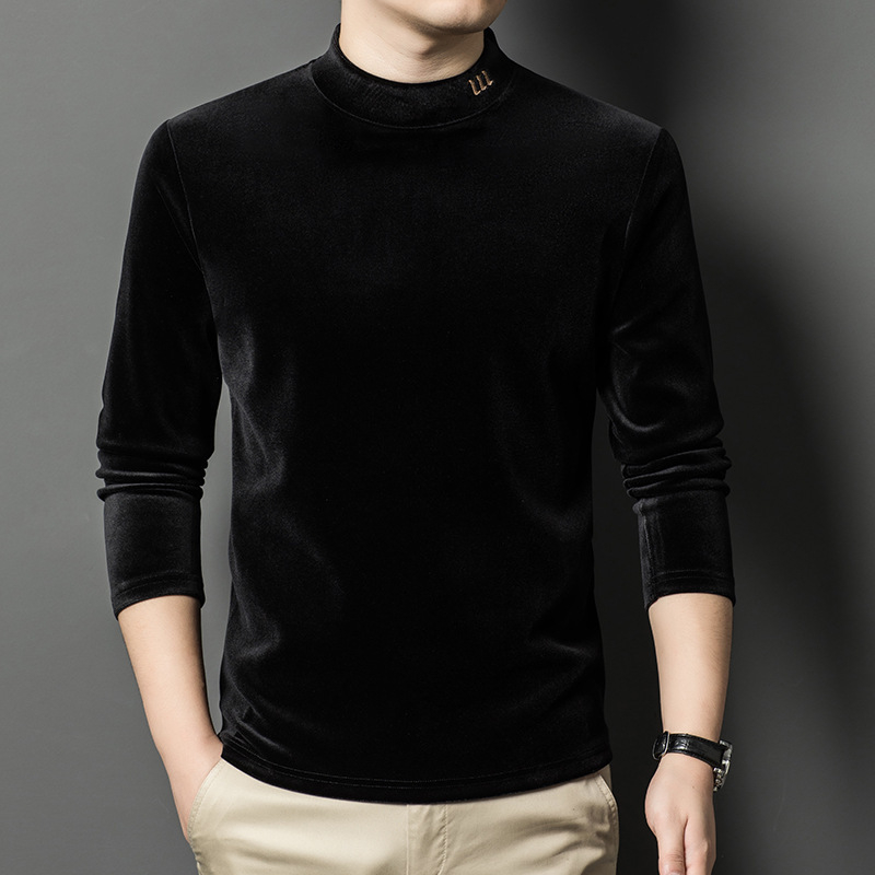 Muški debeli pleteni džemper s visokim ovratnikom, duge rukave, slobodan kroj, jesen 2024