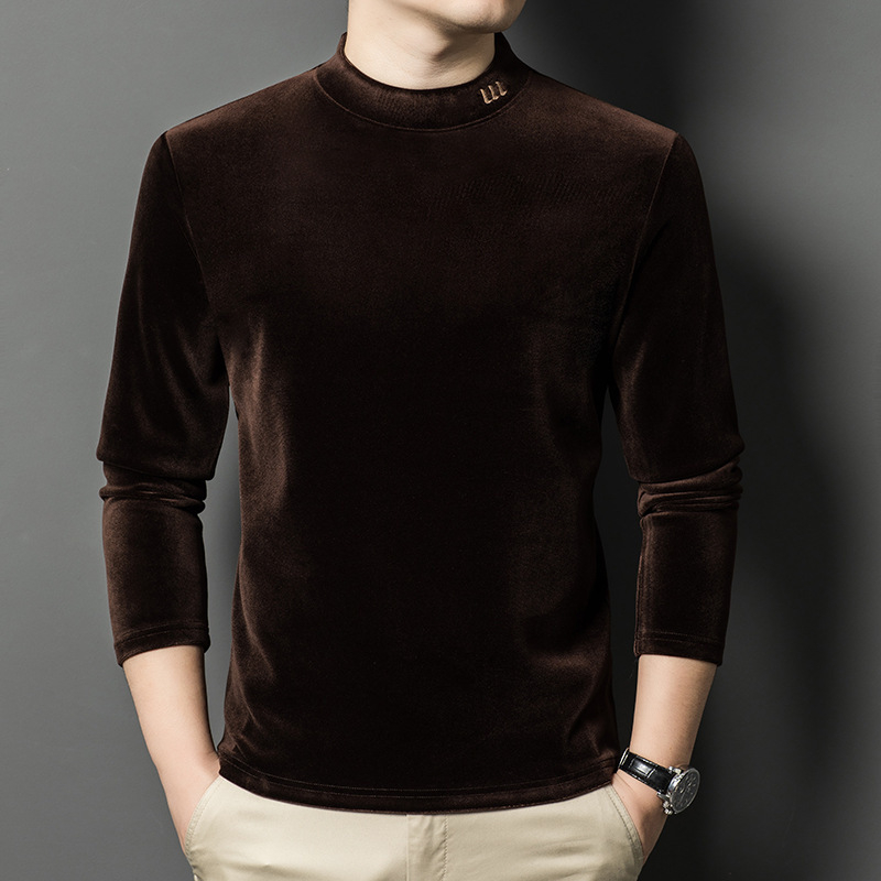 Muški debeli pleteni džemper s visokim ovratnikom, duge rukave, slobodan kroj, jesen 2024