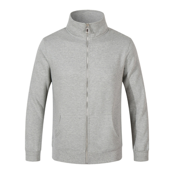 Unisex φθινοπωρινό φλίς με φερμουάρ και σταθερό κολάριο, βαμβακερό ύφασμα 90%