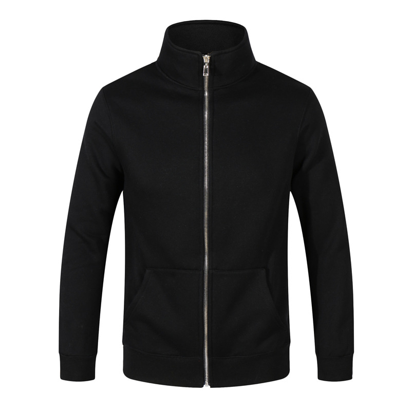 Unisex φθινοπωρινό φλίς με φερμουάρ και σταθερό κολάριο, βαμβακερό ύφασμα 90%