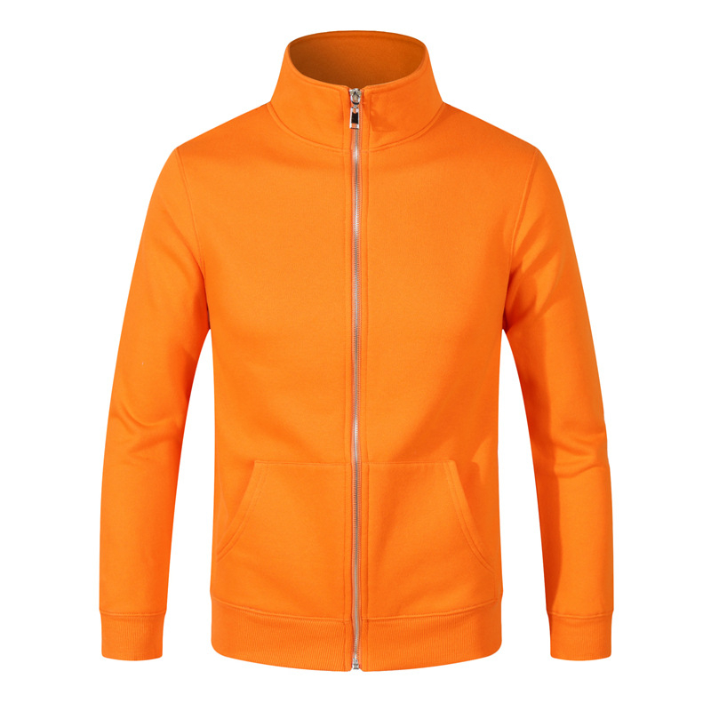 Unisex φθινοπωρινό φλίς με φερμουάρ και σταθερό κολάριο, βαμβακερό ύφασμα 90%