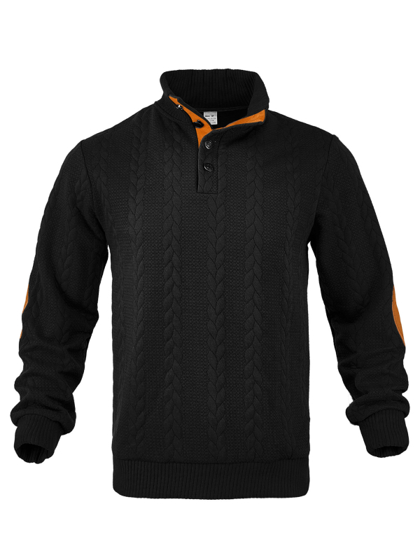 Džemper sa stojećim ovratnikom, prednje kopčanje, jacquard uzorak, poliester 95% smjesa, dugi rukavi