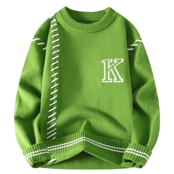 Пуловер с кръгла яка, свободен силует, дълги ръкави, модален плат