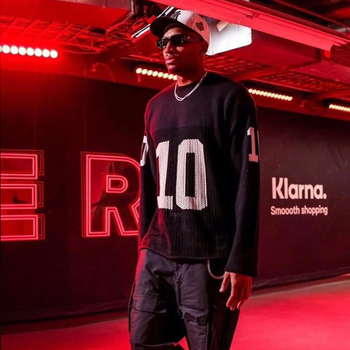 Пуловер със свободна кройка, кръгло деколте, дупчеста плетка, дълги ръкави, 95% памук, висок стрийт стил, за тийнейджъри през есента