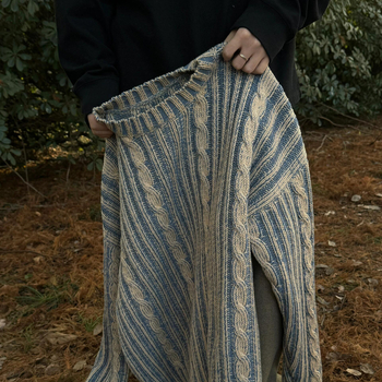 Пуловер трикотаж, корейски стил, свободна кройка, обло деколте, дълги ръкави, памук