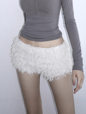 Къси панталони от плетен полиестер, ниска талия, слим фит, микроеластични, термоформоване