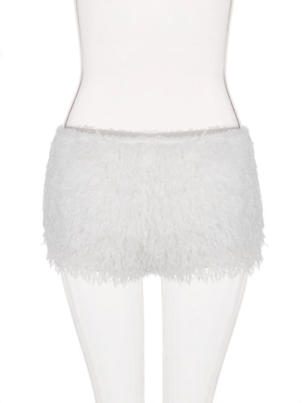 Къси панталони от плетен полиестер, ниска талия, слим фит, микроеластични, термоформоване