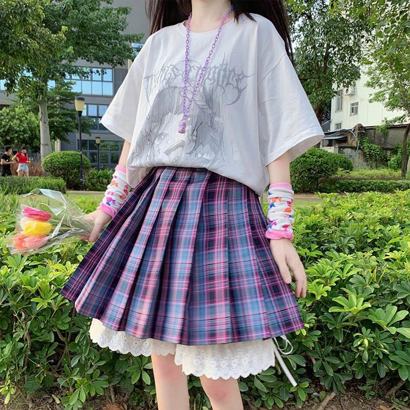 Șorturi de damă din bumbac pentru sub fustă JK, talie înaltă, opace, pentru adolescente 13–18