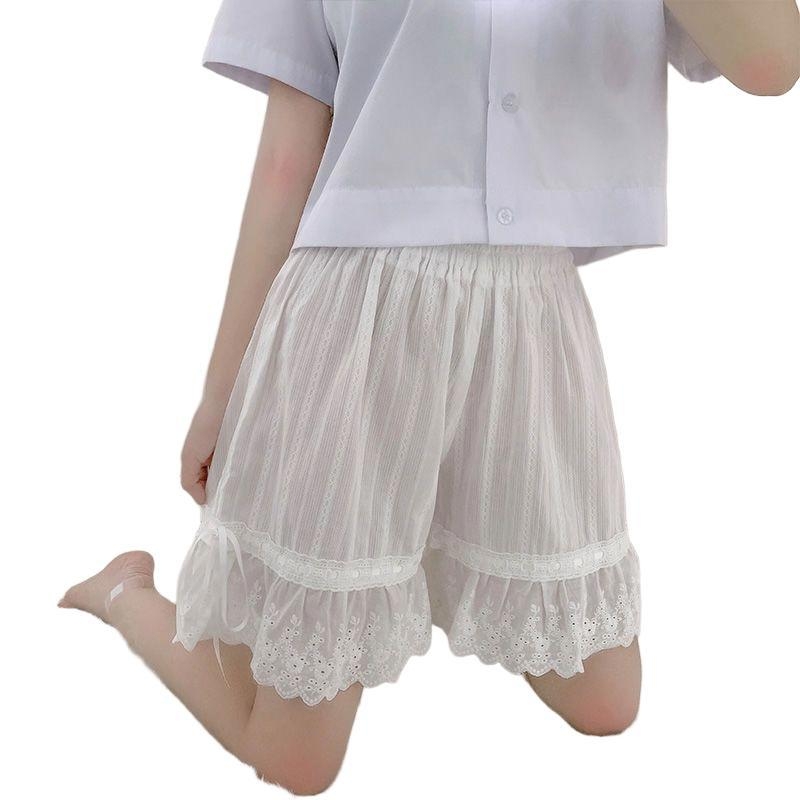 Șorturi de damă din bumbac pentru sub fustă JK, talie înaltă, opace, pentru adolescente 13–18