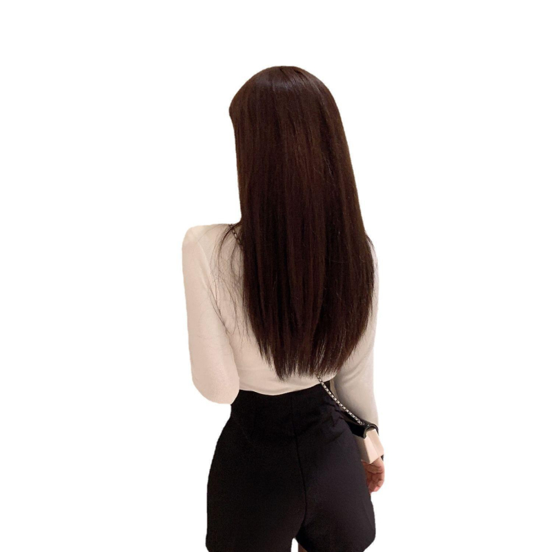 Qianyin Flower панталони с дължина 3/4, тънък плат, микроеластичност, пролет 2023