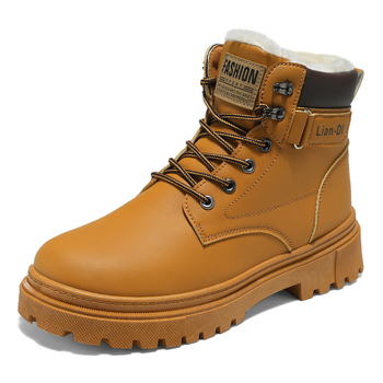 Μάρτιν μποτάκια, χειμερινά με επένδυση φλίς, ψηλά, PU πάνω μέρος, PVC σόλα, EVA πάτος