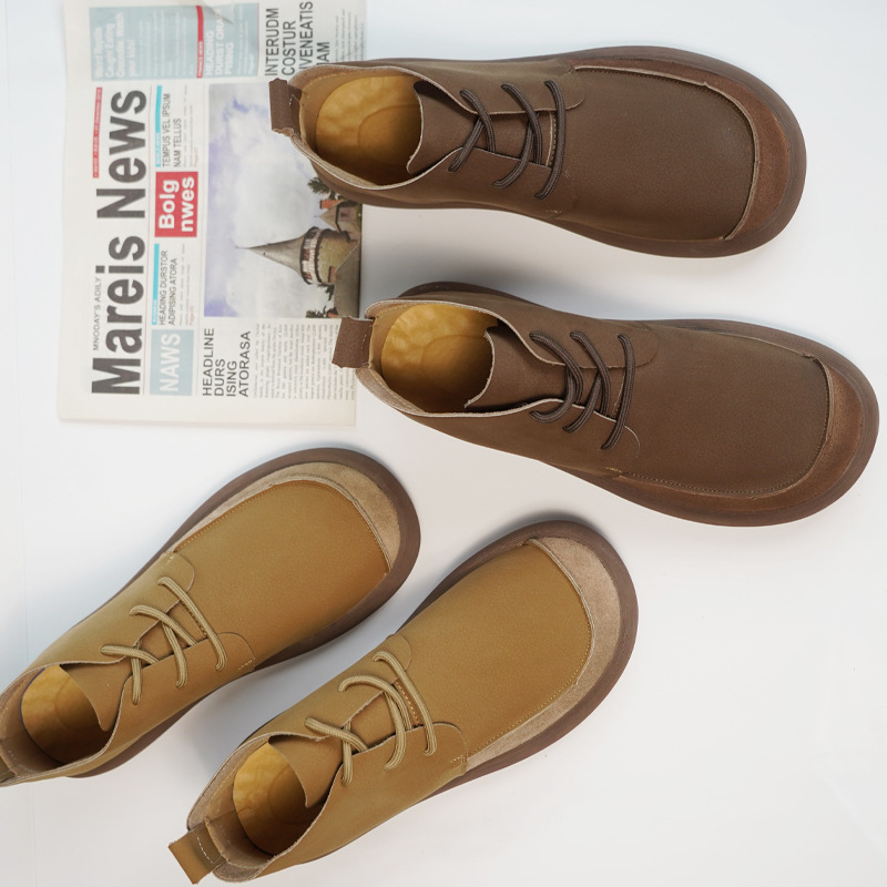 Martin μποτάκια για άνδρες, γνήσιο δέρμα επάνω, εσωτερικό από δέρμα αγελάδας, σόλα καουτσούκ, ψηλός άξονας