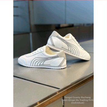 Unisex ανάλαφρα αθλητικά παπούτσια με Velcro, αναπνέουσα επάνω από βαμβάκι, ριγέ σχέδιο, στρογγυλή μύτη, χαμηλό τακούνι 1-3 cm