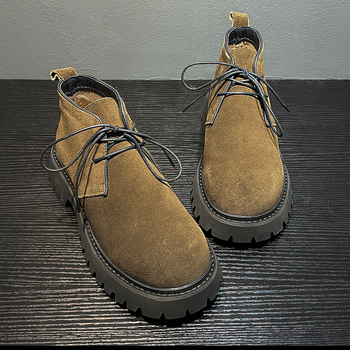 Εργασιακά ντέρμπι παπούτσια με επάνω από μικροϊνες, στρογγυλή μύτη, χαμηλό τακούνι 1–3 cm, καουτσούκ σόλα, ρηχό άνοιγμα (έως 7 cm)